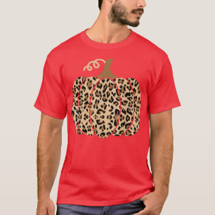 Pumpkin Leopard Print for Women Teen Girls T-Shirt
