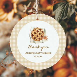 Pumpkin Little Cutie Pie Baby Shower Thank You Favour Tags