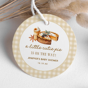 Pumpkin Little Cutie Pie Is On The Way Baby Shower Favour Tags