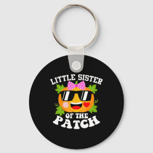 Pumpkin Little Sister Of The Patch  Fun Halloween  Key Ring