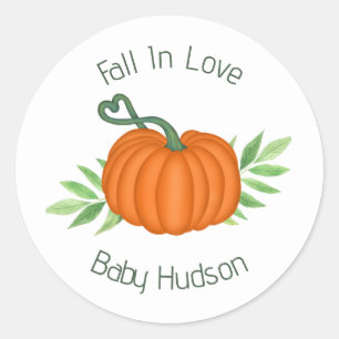Pumpkin Love Classic Round Sticker