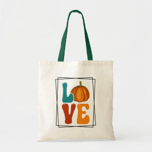 Pumpkin LOVE Fall Autumn Tote Bag