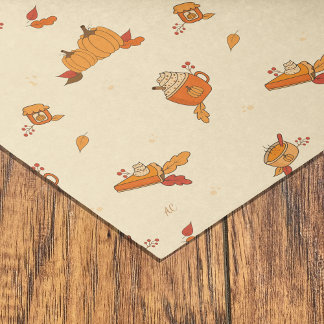 Pumpkin Lovers Food Art Pattern Fall Tissue Paper