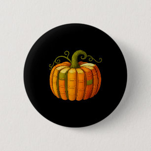 Pumpkin Made Out Of Books Tee Reading Halloween Te 6 Cm Round Badge