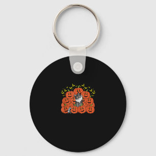 Pumpkin Maine Coon Cat Halloween Kitten Jack O Lan Key Ring