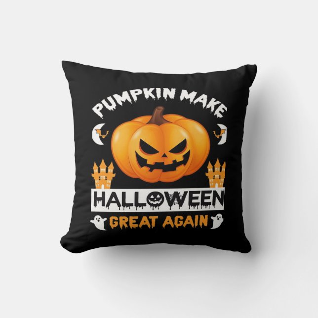 Pumpkin Make Halloween Great Again Cushion (Front)