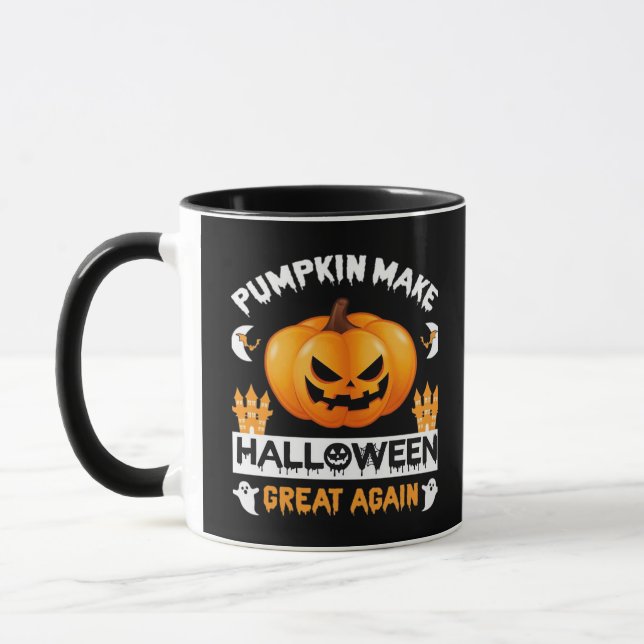 Pumpkin Make Halloween Great Again Mug (Left)