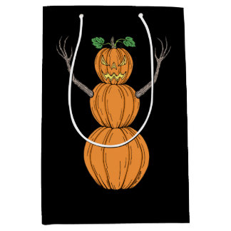 Pumpkin Man Halloween Art Medium Gift Bag