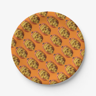 Pumpkin Man Paper Plate