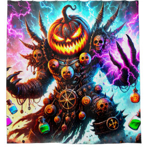 Pumpkin Man Shower Curtain