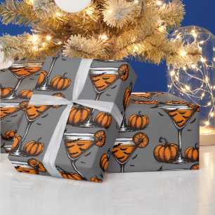Pumpkin Martini Wrapping Paper