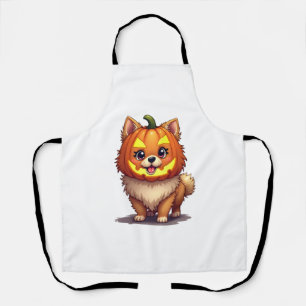 Pumpkin Mask Pomeranian Dog Apron