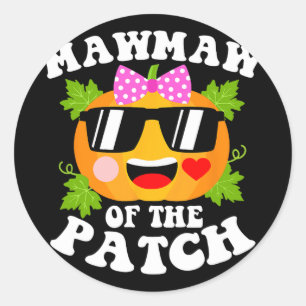 Pumpkin Mawmaw Of The Patch  Fun Halloween Family  Classic Round Sticker