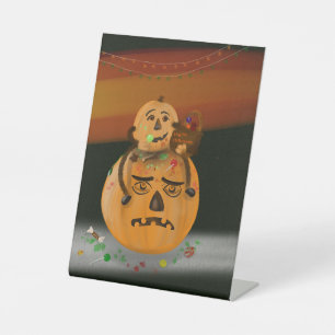 Pumpkin Mess Halloween tabletop sign