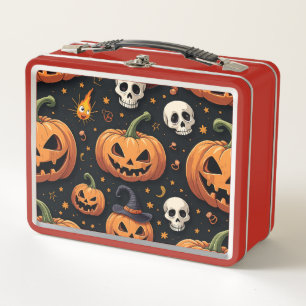 pumpkin metal lunch box