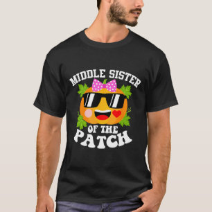 Pumpkin Middle Sister Of The Patch Fun Halloween T-Shirt