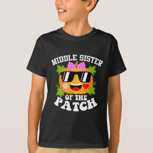 Pumpkin Middle Sister Of The Patch Fun Halloween  T-Shirt
