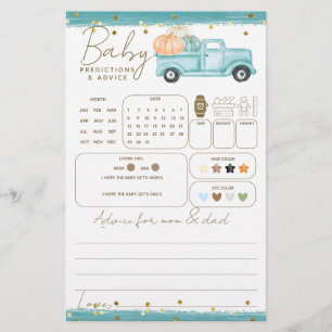 Pumpkin Minimalist Fall Baby Boy Shower game