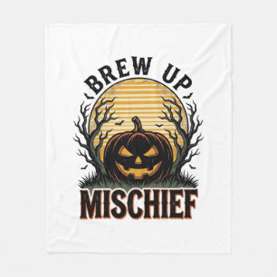 Pumpkin Mischief Shirt Vintage Halloween Graphic_1 Fleece Blanket