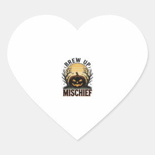 Pumpkin Mischief Shirt Vintage Halloween Graphic_1 Heart Sticker