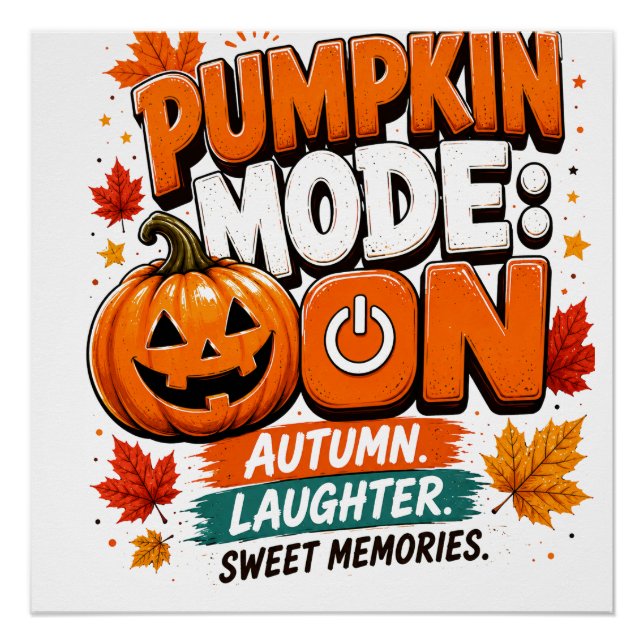 Pumpkin Mode: ON Poster (Front)