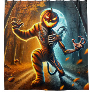 Pumpkin Monster Shower Curtain
