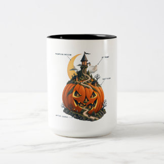 Pumpkin Moon Midnight Village Two-Tone Coffee Mug