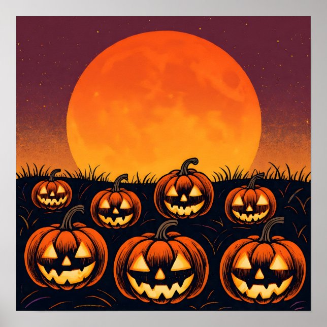 Pumpkin Moonrise Poster (Front)