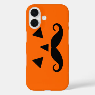 Pumpkin Moustache iPhone 16 Case