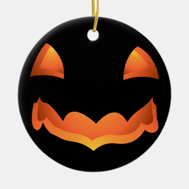 Pumpkin Napkins Personalised Halloween Napkins Ceramic Tree Decoration (Front)