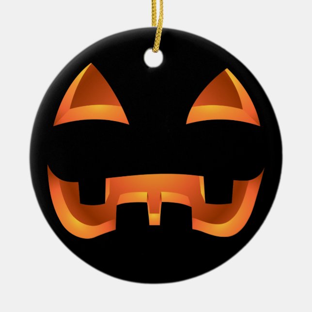 Pumpkin Napkins Personalised Halloween Napkins Ceramic Tree Decoration (Front)