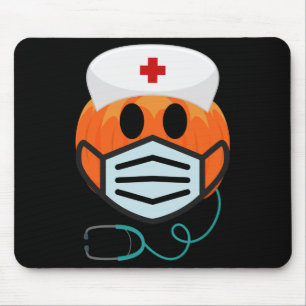Pumpkin Nurse Funny Scary Halloween Nurse Costume Mouse Mat