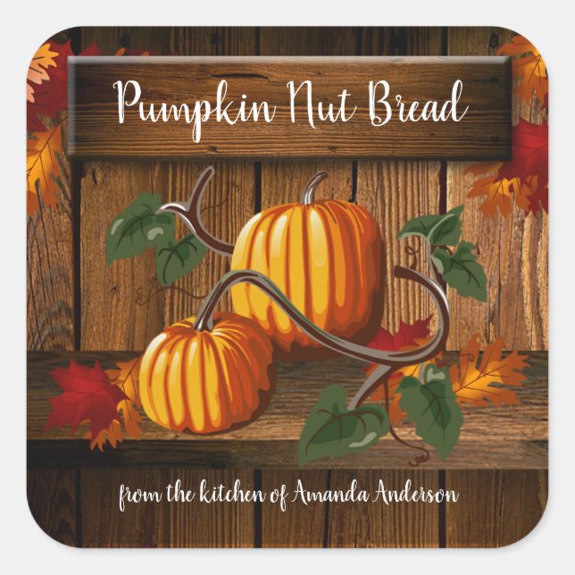 Pumpkin Nut Bread Sq Label (Front)