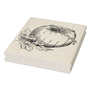 Pumpkin on the Vine Rubber Stamp
