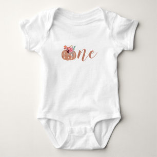 Pumpkin one first birthday baby bodysuit