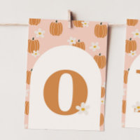 Pumpkin ONE "O" High Chair Banner Card