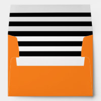 Pumpkin Orange | Black & White Striped Liner
