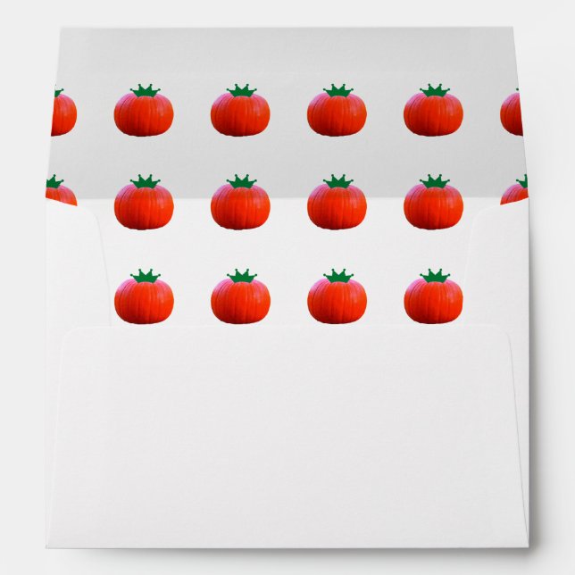 Pumpkin Orange Fall Autumn Baby Shower Birthdays Envelope (Back (Bottom))