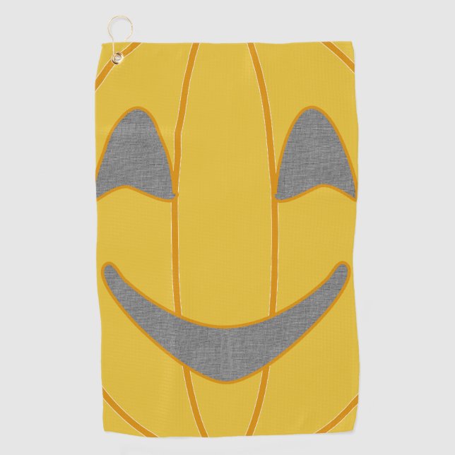 Pumpkin Orange Golf Towel (Front)
