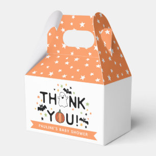 Pumpkin Orange Halloween Baby Shower Thank You Favour Box