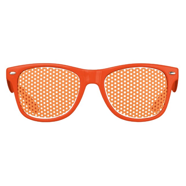 Pumpkin Orange Kids Retro Party Shades (Front)