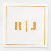 Pumpkin Orange Monogram Fall Autumn Wedding 2025