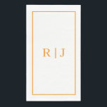 Pumpkin Orange Monogram Initial Fall Wedding Napkin<br><div class="desc">Designed with text template for monogrammed initials which you can customise!</div>