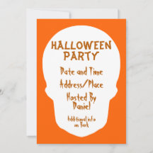 Pumpkin Orange Skull Minimal