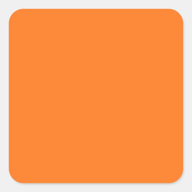 Pumpkin Orange Square Sticker (Front)