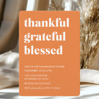 Pumpkin Orange Thankful Grateful Blessed