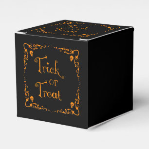 Pumpkin Orange Trick or Treat  Favour Box