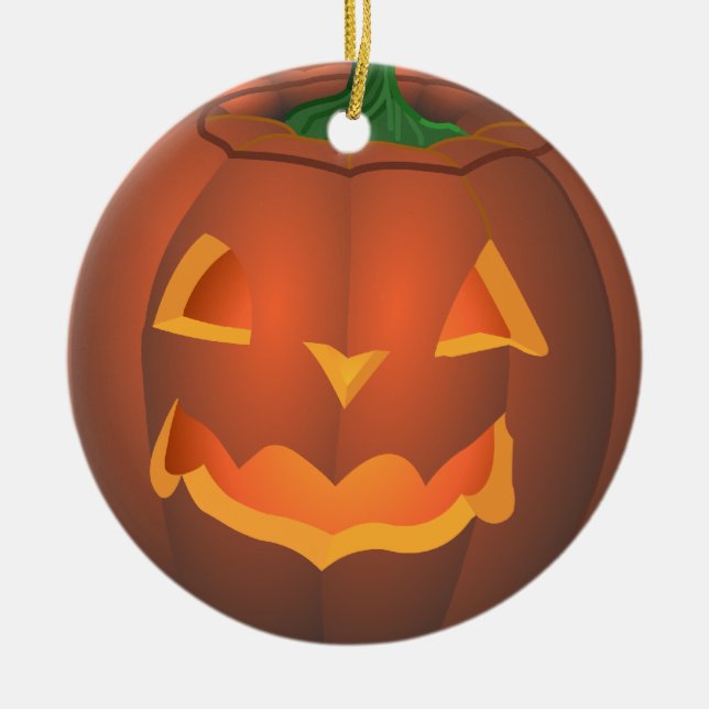 Pumpkin Ornament Personalised Halloween Decoration (Front)