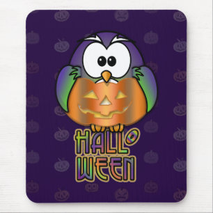 pumpkin owl mouse mat