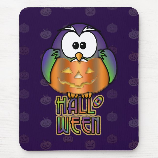 pumpkin owl mouse mat (Front)